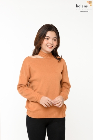 H2128 Áo len nữ DT cổ 3F, hở vai
