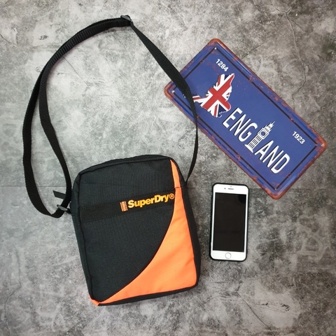 Superdry Shoulder Bags Black/Orange