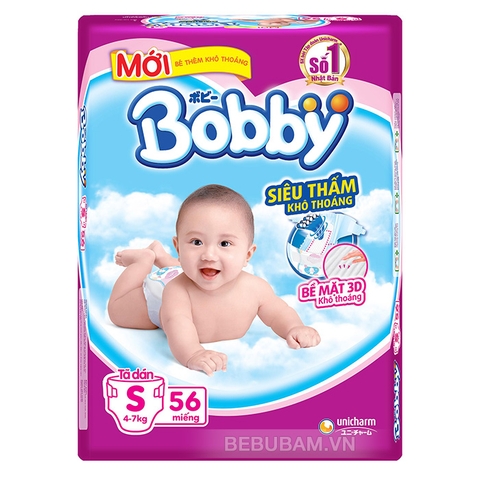 Tã bỉm dán Bobby S56 (4 - 7kg)