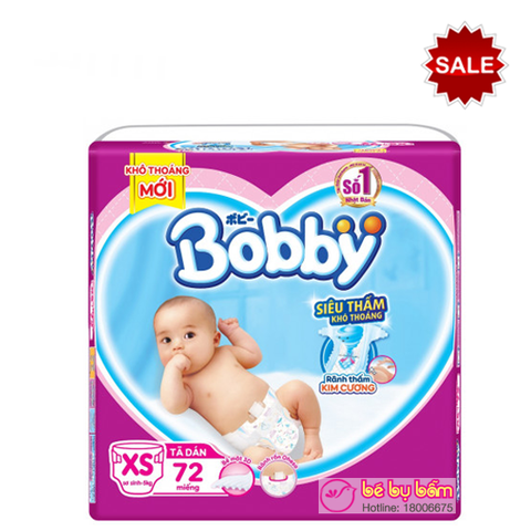 Bỉm - tã dán Bobby XS 72