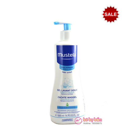 Gel tắm gội dưỡng ẩm Mustela (500ml)
