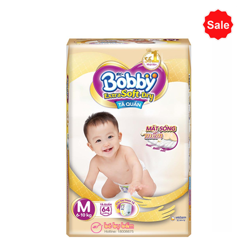 Tã - Bỉm quần Bobby Extra Soft Dry M64 (6-10kg)