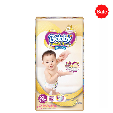 Tã - Bỉm quần Bobby Extra Soft Dry XL50 (12-17kg)