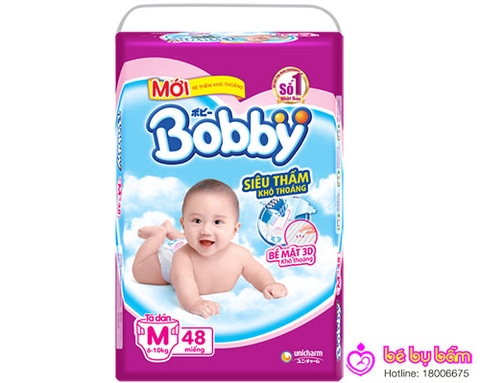 Tã - bỉm dán Bobby siêu mỏng M48 (6-10kg)