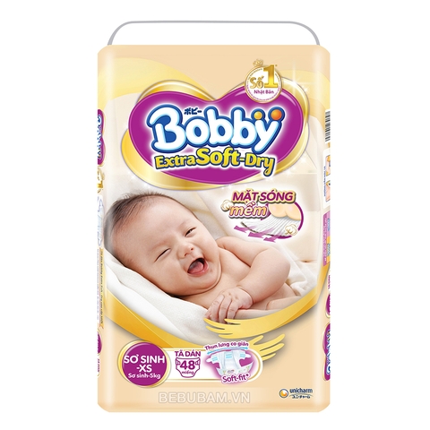 Tã - Bỉm dán Bobby Extra Soft Dry NB-XS48 (0-5kg)