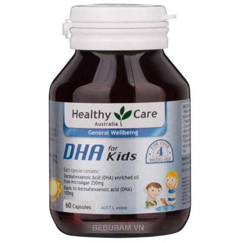Viên Bổ Sung DHA Healthy Care Cho Trẻ Từ 1 Tháng Tuổi Của Úc (60 viên)