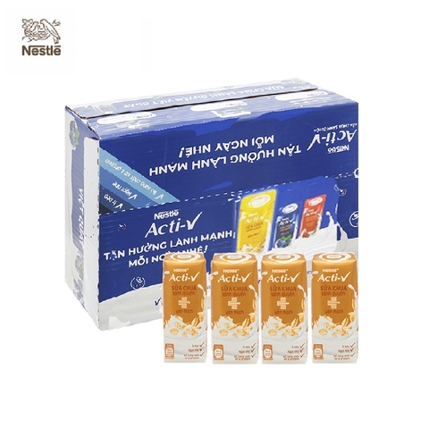 Sữa chua uống vị yến mạch Acti-V Nestle, thùng (180ml*24)