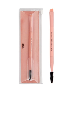 3CE PINK BEIGE DUAL EYE BROW BRUSH #E04