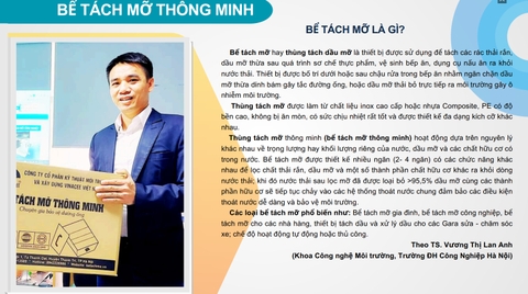 Catalog, tài liệu giới thiệu đầy đủ về bể tách mỡ tự động made in Việt Nam