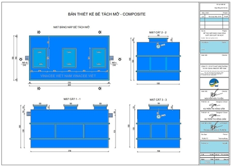 Mẫu thiết kế bể tách mỡ Composite hiệu quả, đáng sử dụng nhất hiện nay.