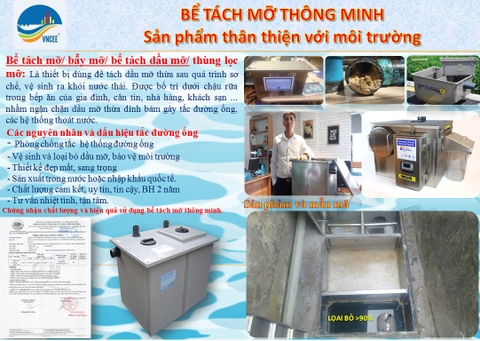 Tập trung triển khai ứng dụng thiết bị tách dầu mỡ tại khu vực phát sinh dầu mỡ 
