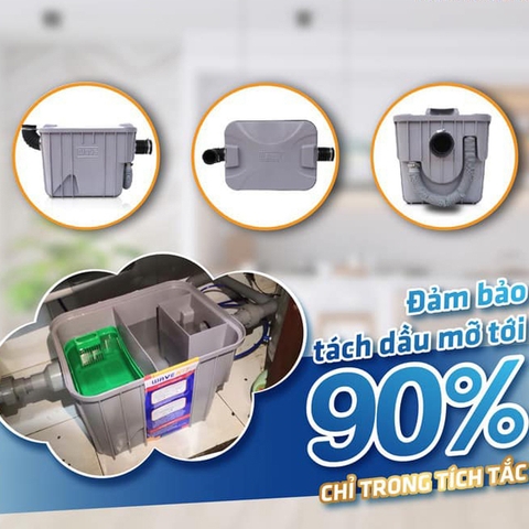 Tận mắt so sánh giữa bể tách mỡ Inox 304 cao cấp và thùng lọc mỡ nhập khẩu Thái Lan