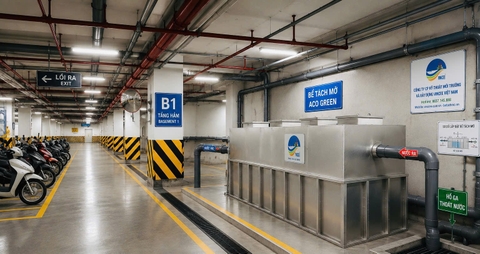 Bể tách mỡ công nghiệp ACO Green: Thiết kế, nguyên lý hoạt động và bản vẽ lắp đặt [Cập nhật 2026]