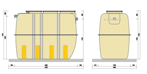 Báo giá và mẫu thiết kế bồn lọc nước thải sinh hoạt Jokasou tank VJ07