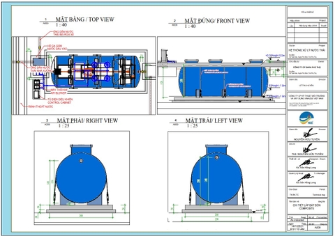 Thiết kế bồn Xử lý nước thải Composite cho nhà hàng, bungalow, homstay và khu nghỉ dưỡng