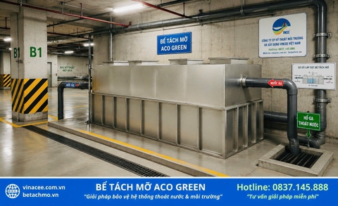 Bể tách mỡ chung cư ACO Green 10m3 Inox 304