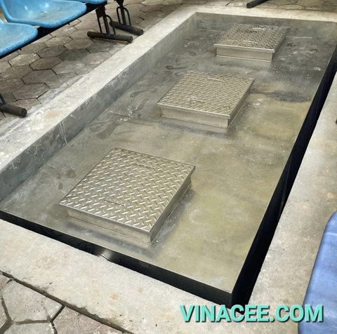 Bể tách mỡ công nghiệp Inox 304 dung tích 10m3 (Model ACO Green) cho dự án