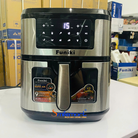 (Bảo hành 12 tháng) Nồi chiên không dầu điện tử 9.2 L Funiki HAF9204A 1800W, công nghệ Rapid Air