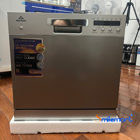 Máy rửa bát Hòa Phát 8 bộ HDS9812 7 chương trình rửa, bảo hành 36 tháng