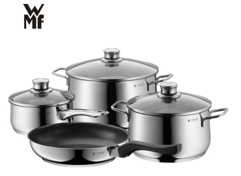 Bộ Nồi Chảo Inox WMF Diadem Plus 4 Món Cookware Set Đáy Từ 3 Lớp - 0730276040