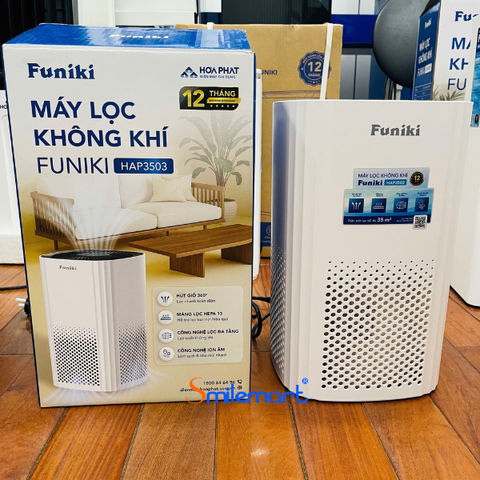 Máy lọc không khí Funiki HAP3503 diện tích lọc 35 m2, 3 chế độ quạt, bảo hành 24 tháng