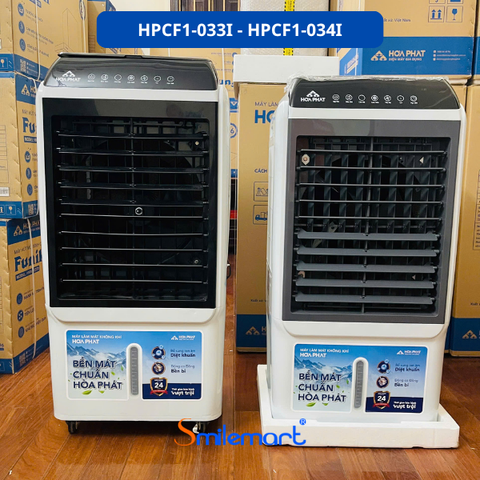 Máy làm mát không khí Hòa Phát HPCF1-033I / HPCF1-034I có ion, 40L, phù hợp diện tích 30-40 m2
