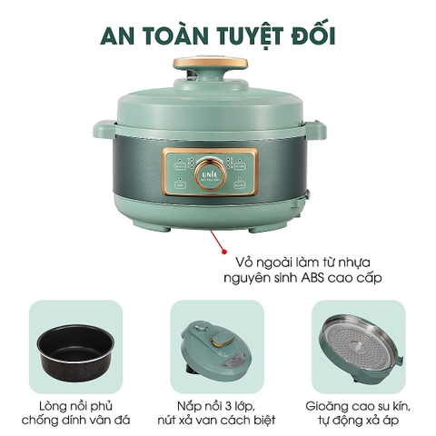 Nồi áp suất điện đa năng UNIE UN630, 1000W, dung tích 3L