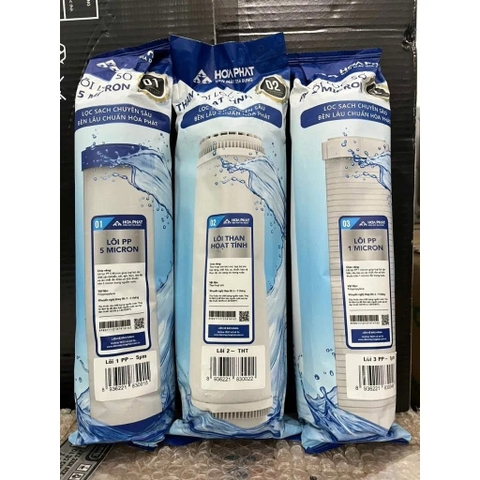 Bộ lõi lọc thô Hòa Phát số 1,2,3 - Dùng cho mọi máy lọc nước RO-Hàng chính hãng