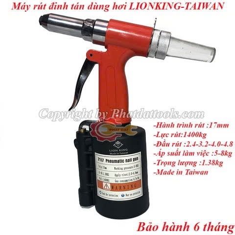 Máy Rút Đinh Tán Dùng Hơi LIONKING-TAIWAN RDT-LK01