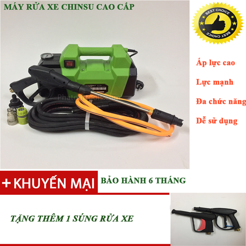 Máy rửa xe cao cấp Chisu 1800W tặng thêm súng rửa xe