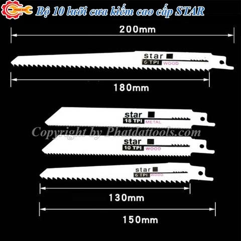 Bộ 10 Lưỡi Cưa Kiếm LCK-10
