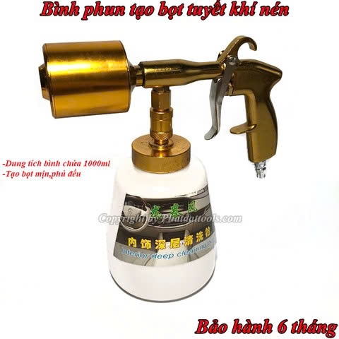 Bình Phun Tạo Bọt Tuyết Khí Nén Đầu Vàng BBTKN-V100