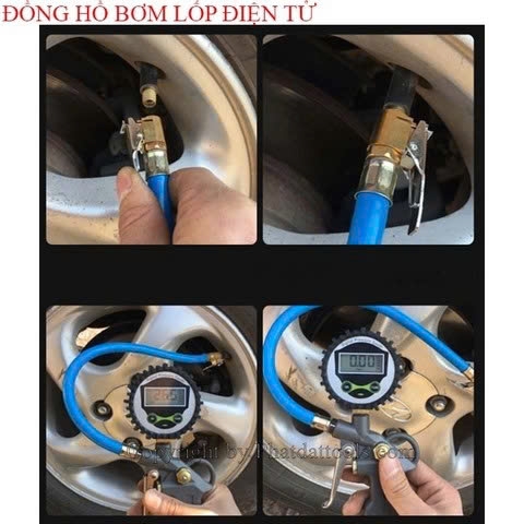 Đồng Hồ Bơm Lốp Điện Tử -Mặt vuông DHBL-DT02V