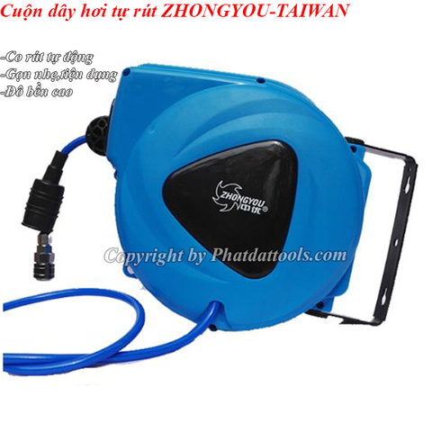 Cuộn Dây Hơi Khí Nén Tự Rút 6.5mmx10mmx15m DHTR15-6510
