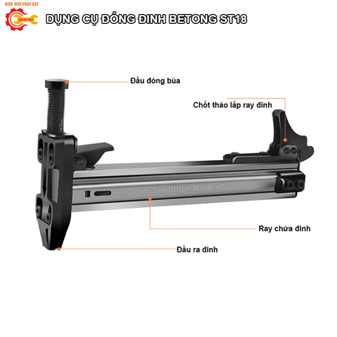 Combo Dụng Cụ Đóng Đinh Betong ST18 + Hộp Đinh ST18