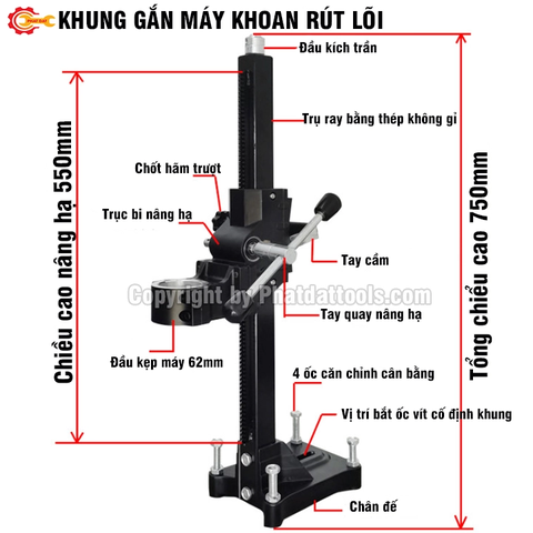 Khung Gắn Máy Khoan Rút Lõi KMKRL-01