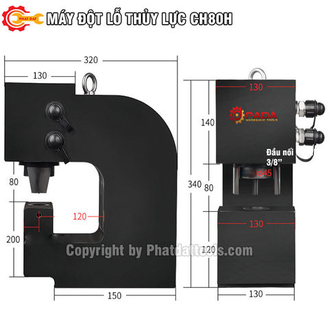 Máy Đột Lỗ Thủy Lực PADA CH-80H