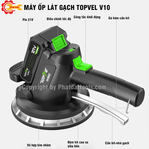 Máy Ốp Lát Gạch Topvel V10-1 pin