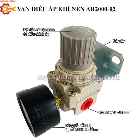 Van Điều Áp Khí Nén AR2000-02