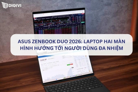 ASUS Zenbook DUO 2026: Laptop hai màn hình hướng tới người dùng đa nhiệm
