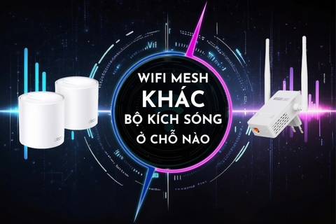 WiFi Mesh khác bộ kích sóng ở chỗ nào?