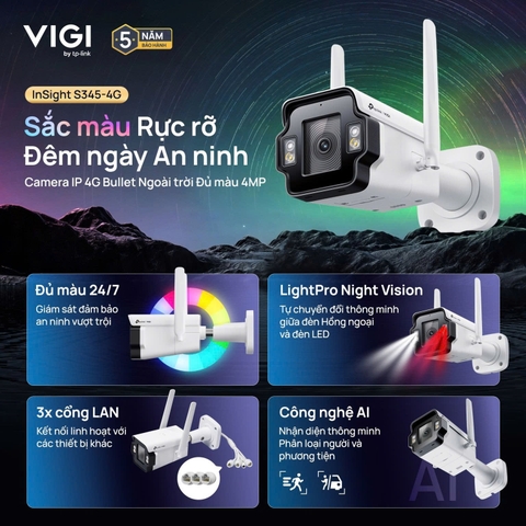 TP-Link ra mắt camera InSight S345-4G: Ghi hình siêu nét, không cần internet dây