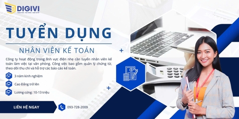 Tuyển dụng nhân viên kế toán - Công ty Digivi