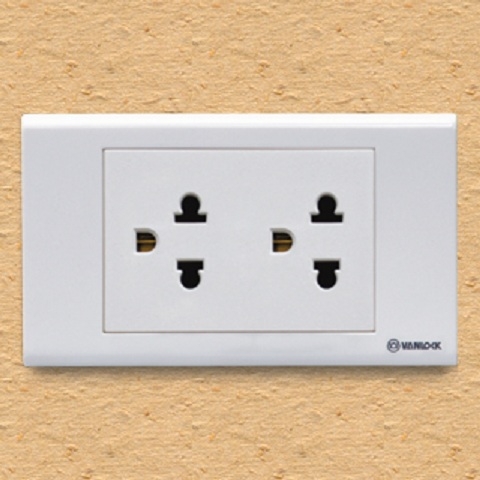 Ổ cắm điện đôi - 3 chấu 16A -S18UE2