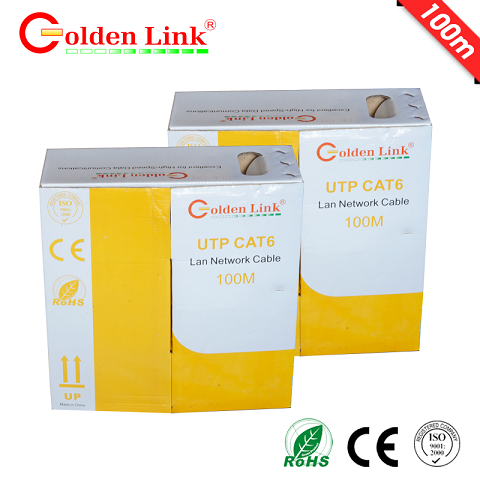 Cáp mạng Golden Link UTP Cat 6 Premium (màu vàng/100m)