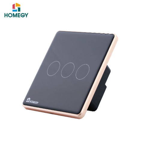 Công tắc thông minh BLE HOMEGY 3 nút NL kính phẳng