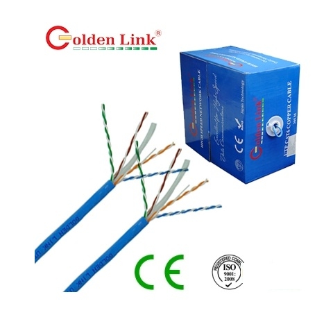 Cáp mạng Golden Link plus UTP Cat 6 Đồng Nguyên Chất (màu xanh đậm)