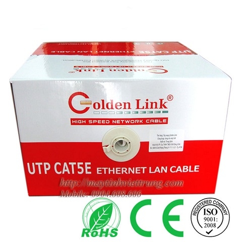 Cáp mạng Golden Link UTP Cat 5e Premium (màu trắng)