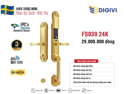 Khóa thông minh FS039 24K (Có tay cầm)