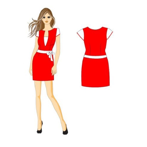 Đầm PG cổ yếm màu đỏ xẻ dài - Cho thuê đầm PG, lễ tân, trang phục sự kiện -  She Loves